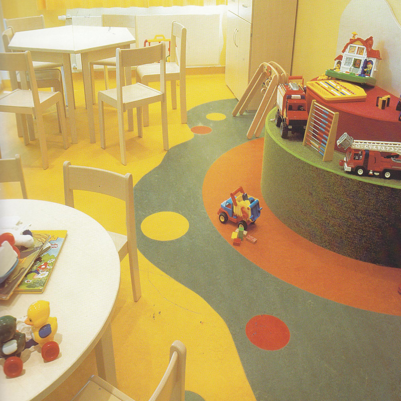 福尔波亚麻地板Marmoleum Real-幼儿园地板